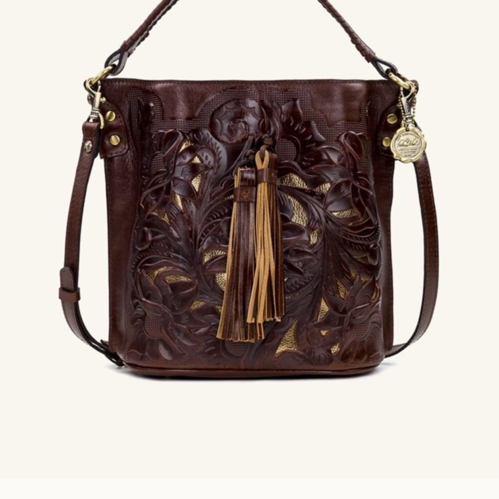 Patricia Nash Otavia Bucket Burnished Tooled bucket bag